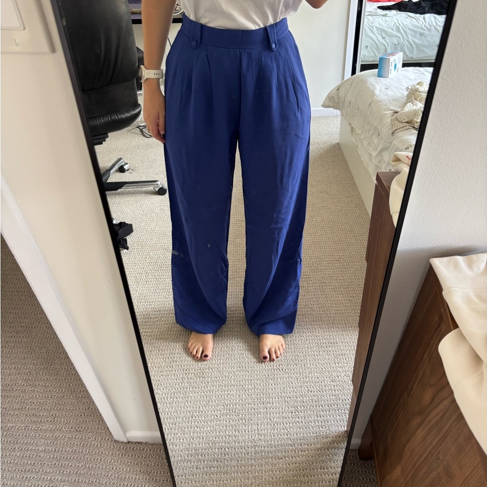 Sezane Royal Blue Women's Trousers